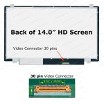 PANTALLA 14.0" / HD / 30 PINES / (CON SUJETADORES) / NT140WHM-N41