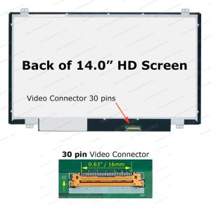 PANTALLA 14.0" / HD / 30 PINES / (CON SUJETADORES) / NT140WHM-N41