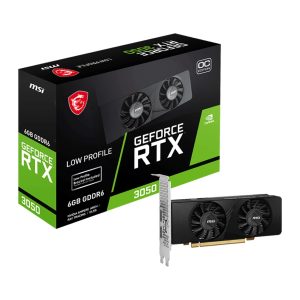 TARJETA DE VIDEO MSI GEFORCE RTX 3050 / GDDR6 / 6GB / PERFIL BAJO / LOW PROFILE / NVIDIA / 2 VENTILADORES / OC EDITION