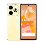 TELEFONO INFINIX HOT 40I / 256GB ALMACENAMIENTO / 16GB RAM 8+8 / PANTALLA 6.6" 90HZ / PROCESADOR UNISOC T303 / 4G / HORIZON GOLD / ORO
