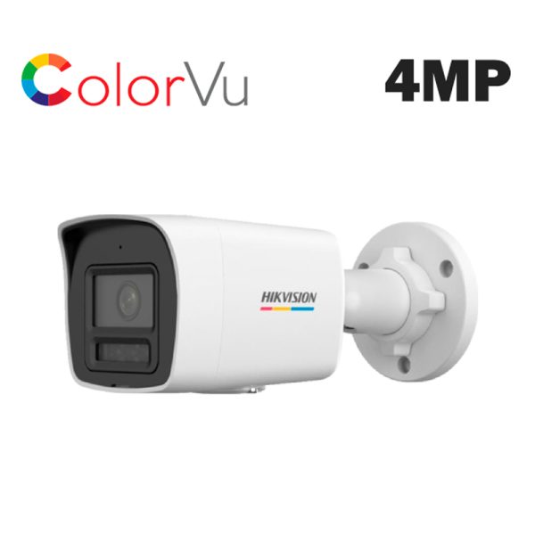 CAMARA DE SEGURIDAD HIKVISION COLORVU BALA DS-2CD1047G2H-LIU / 4MP / IP67 / LUZ HIBRIDA INTELIGENTE / PARA EXTERIOR / AUDIO