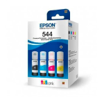 KIT DE BOTELLAS 4 TINTAS EPSON T544 130-4GB ORIGINALES / COLOR NEGRO, AMARILLO, ROJO, AZUL