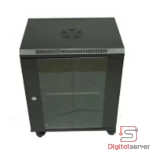 GABINETE RACK 12U CON VIDRIO TEMPLADO REFORZADO (53.0 cm × 40.0 cm × 60.0 cm) / GRATIS VENTILADOR Y REGLETA MULTITOMA