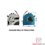 FAN / COOLER / VENTILADOR / PARA LAPTOP DELL / LATITUDE 13 7348 / INSPIRON 13 7000 / MODELOS 7347 7348 / 4 PINES /