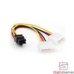 CABLE DE PODER MOLEX 4 PINES MACHO X2 A 6 PINES HEMBRA / PCI / 15 CMS