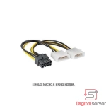 CABLE DE PODER MOLEX 4 PINES MACHO X2 A 8 PINES HEMBRA / PCI / 15 CMS