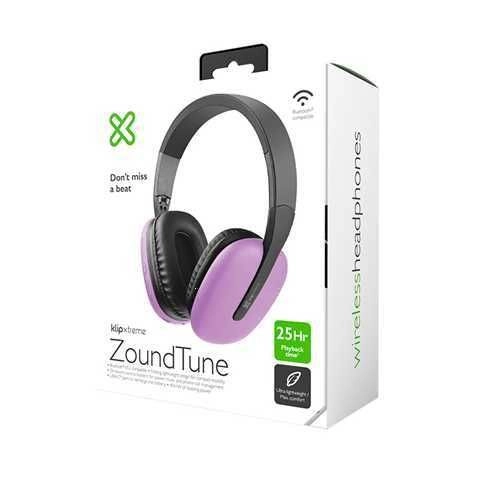 AUDÍFONOS BLUETOOTH KLIP XTREME ZOUNDTUNE KWH010 / ON-EAR / INALÁMBRICOS / MORADO