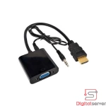 CABLE ADAPTADOR HDMI A VGA CON AUDIO