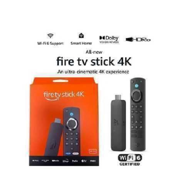 AMAZON FIRE TV STICK 4K / ALEXA / HDR10+ / WI-FI 6 / UHD / CONTROL POR VOZ / 8GB / NEGRO