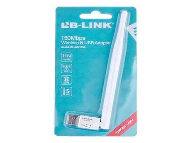 ADAPTADOR WIFI LB-LINK 150MBPS / 2.4GHZ / BL-WN155A / USB 2.0 / BLANCO