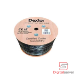 CABLE DE RED DEXTOR CATEGORIA 6 EXTERIOR / 70% COBRE / CABLE CERTIFICADO / DOBLE CAPUCHA / TRANSFERENCIA 1GBPS / 305 METROS