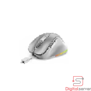MOUSE GENIUS ERGO 9000S PRO MINI WIRELESS SILVER / RECARGABLE / DUAL BT+2.4GHZ / RGB / DPI 800–2400
