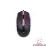 MOUSE CON CABLE RGB OVI MO-184 / NEGRO / USB / 1200-1600-2000 DPI