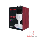 MICRÓFONO PARA PC / MARVO MIC-06 / USB / RGB / BLANCO / GRABACIÓN OMNIDIRECCIONAL / CONTROL DE VOLUMEN