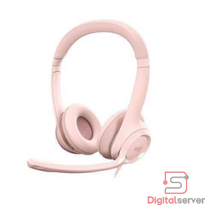 AUDIFONOS LOGITECH H390 MICROFONO EXTERNO ALAMBRICO / CONECTOR USB / CONTROL DE VOLUMEN-MUTE / COLOR ROSADO
