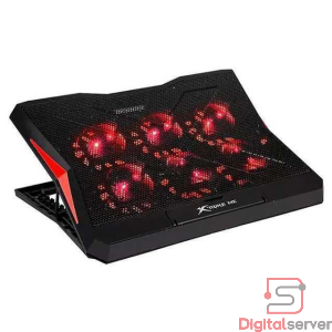 BASE DE ENFRIAMIENTO PARA LAPTOP XTRIKE ME / 17" / 6 VENTILADORES CON LUZ LED ROJA / 2 PUERTOS USB 2.0 / FN-811 / BLACK