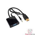 CONVERTIDOR ADAPTADOR HDMI MACHO A VGA HEMBRA CON AUDIO