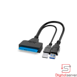 CABLE ADAPTADOR USB 3.0 A SATA LECTOR PARA DISCOS SSD 2.5" SATA O HDD 2.5 / ADICIONAL USB 2.0