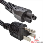 CABLE DE PODER TIPO TREBOL PARA CARGADORES DE LAPTOP 1.50 MTS