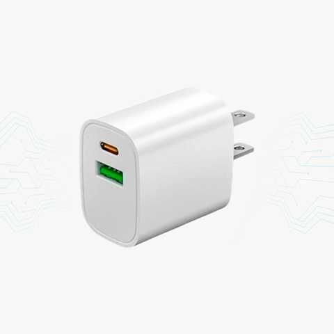 CARGADOR PARA CELULAR CARGA RAPIDA DOS ENTRADAS TIPO C - USB
