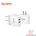 CARGADOR SUNPIN DOBLE USB 2.4A TIPO C
