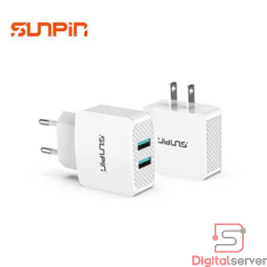 CARGADOR SUNPIN DOBLE USB 2.4A TIPO C