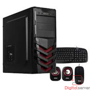 CASE COMBO ALTEK MID-TOWER 4200 ROJO / FUENTE DE PODER 600W / TECLADO / MOUSE / PARLANTES / 1X USB 3.0