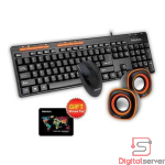 COMBO 3 EN 1 MEETION C105 / MOUSE / TECLADO / PARLANTE / CABLE USB / ERGONOMICO