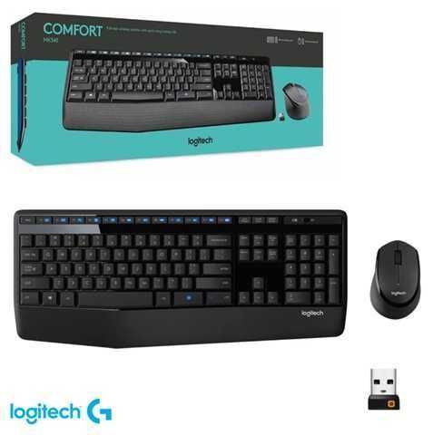 COMBO LOGITECH MK345 / TECLADO Y MOUSE INALÁMBRICOS / 2.4GHZ / 10M / NEGRO / CONFORTABLE