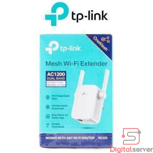 EXTENSOR DE RANGO REPETIDOR TP-LINK MESH / AC1200 / 2 ANTENAS / WIFI / DOBLE BANDA / PUERTO DE RED RJ45 / RE305