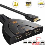 SWITCH INTERRUPTOR HDMI A 3 PUERTOS HDMI HEMBRA / EXTENSION HDMI / CABLE FLEXIBLE / FULL HD