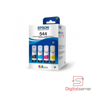 KIT DE BOTELLAS 4 TINTAS EPSON 544 ORIGINALES / COLOR NEGRA, AMARILLA, ROJA, AZUL