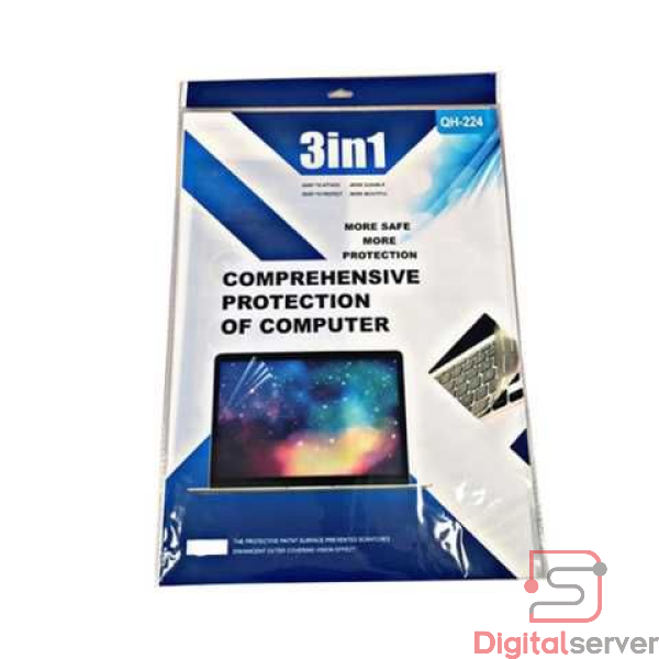 KIT PROTECTOR PARA LAPTOP 14.6 3EN1 QH-224 / PROTECTOR DE PANTALLA + PROTECTOR DE TECLADO + PROTECTOR DE TAPA O SKIN TRANSPARENTE