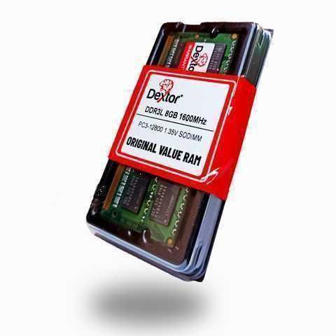 MEMORIA RAM DEXTOR 8GB DDR3L 1600MHZ PC3-12800 1.35V SODIMM / PARA LAPTOP