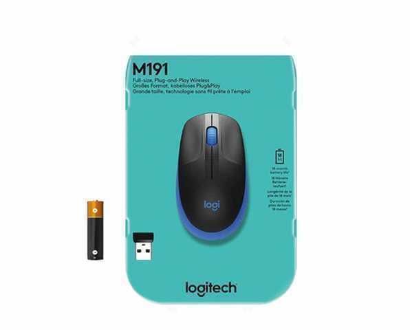 MOUSE INALAMBRICO LOGITECH M190 BLACK AND BLUE