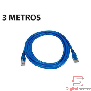 PATCH CORD CABLE DE RED CATEGORIA 6 3M / AZUL / 3 METROS