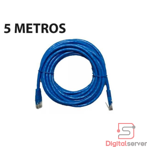 PATCH CORD CABLE DE RED CATEGORIA 6 5M / AZUL / 5 METROS