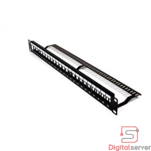 PATCH PANEL 24 PUERTOS / CATEGORIA 6 / CAT6 / COLOR NEGRO