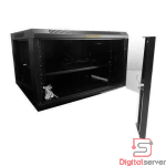 GABINETE RACK 6U CON VIDRIO TEMPLADO REFORZADO (53.0 cm × 40.0 cm × 30.0 cm) 