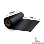 RIBBON / CERA / 110MM X 74M / IMPRESORA DE TRANSFERENCIA TERMOTRANSFERIBLES / NEGRO
