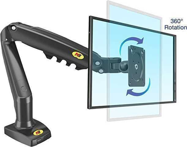 SOPORTE DE ESCRITORIO / NORTH BAYOU F80 / BRAZO HIDRÁULICO / PARA MONITOR 17" A 30" / VESA / HASTA 9KG - Imagen 2