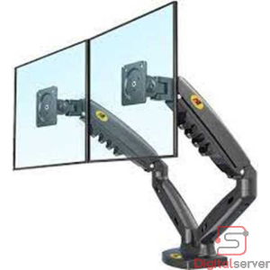 SOPORTE DE ESCRITORIO / BRAZO HIDRÁULICO DOBLE / NORTH BAYOU F160 / PARA MONITORES O TV 17" A 27" / GIRO / INCLINACIÓN / VESA / HASTA 6.5KG POR BRAZO