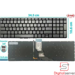TECLADO HP 15-BS 15-AB121DX CON BACKLIGTH TECLAS REDONDAS SIN FRAME ENTER SMALL SP NUMÉRICO SILVER