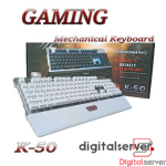 TECLADO MECANICO BLANCO GAINING K-50 SWITCH BLANCO GAMING USB