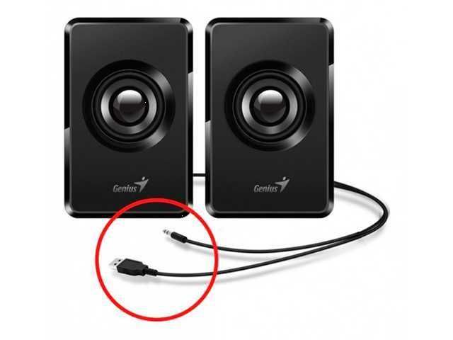 PARLANTE GENIUS SP-U125 USB DE AUDIO 3.5MM AURICULARES CONTROL VOLUMEN / NEGRO - Imagen 2