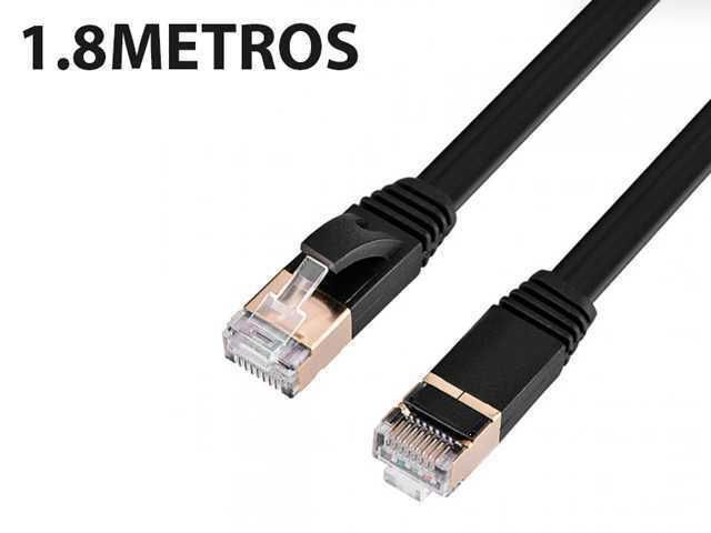 PATCH CORD CABLE DE RED CAT 8 BLINDADO 1.5M / NEGRO