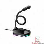 MICROFONO GAMER MEETION MC13 / CONEXION USB / RGB / NEGRO / 5V