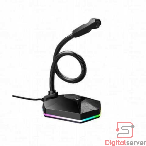 MICROFONO GAMER MEETION MC13 / CONEXION USB / RGB / NEGRO / 5V