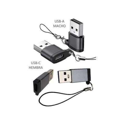 ADAPTADOR OTG / USB A MACHO - USB TIPO C HEMBRA