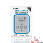 REGLETA TOMACORRIENTE FORZA PROTECTOR DE VOLTAJE 490J / 1875W / FWT-331USBC  / 2 USB / 1 TIPO C /